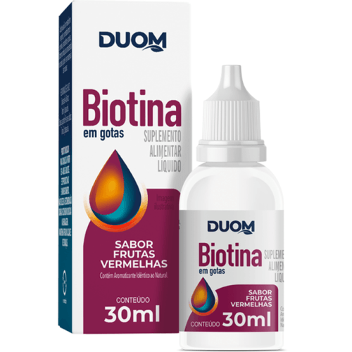 Biotina Em Gotas Sabor Frutas Vermelhas 30Ml - Duom