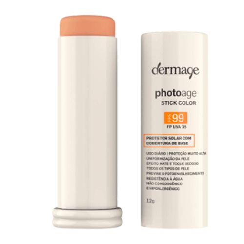 Protetor Solar Facial Dermage Photoage Stick Color Mineral Fps 60 15G