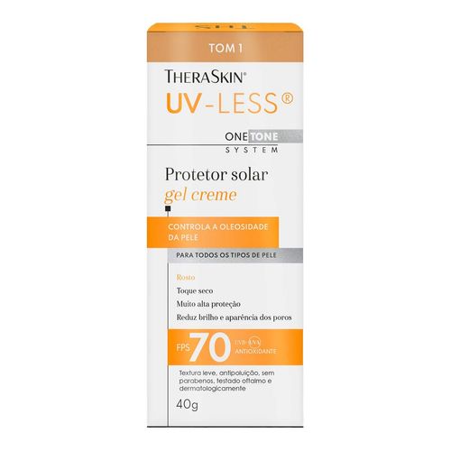 Protetor Solar Facial Theraskin Uv-Less Fps70 Tom 1 40G