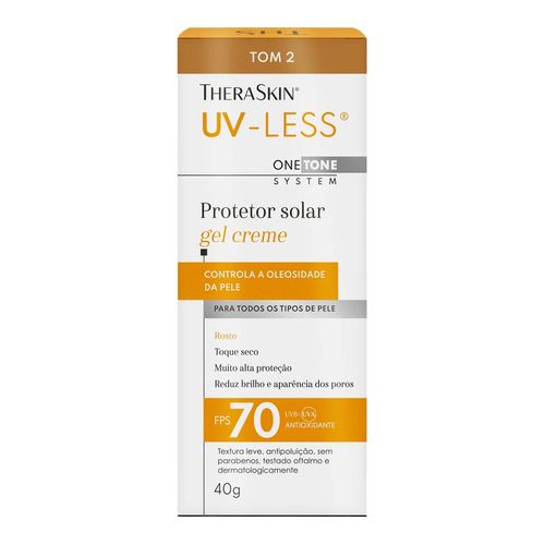 Protetor Solar Facial Theraskin Uv-Less Fps70 Tom 2 40G
