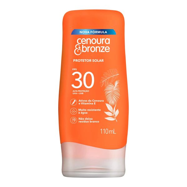 Protetor Solar Loção FPS 30 Cenoura & Bronze Frasco 110ml