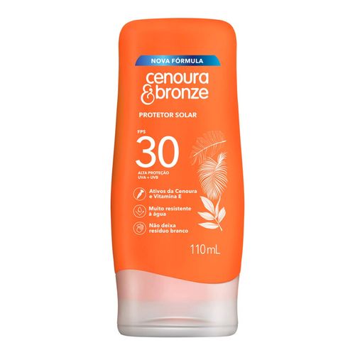 Protetor Solar Loção Fps 30 Cenoura & Bronze Frasco 110Ml
