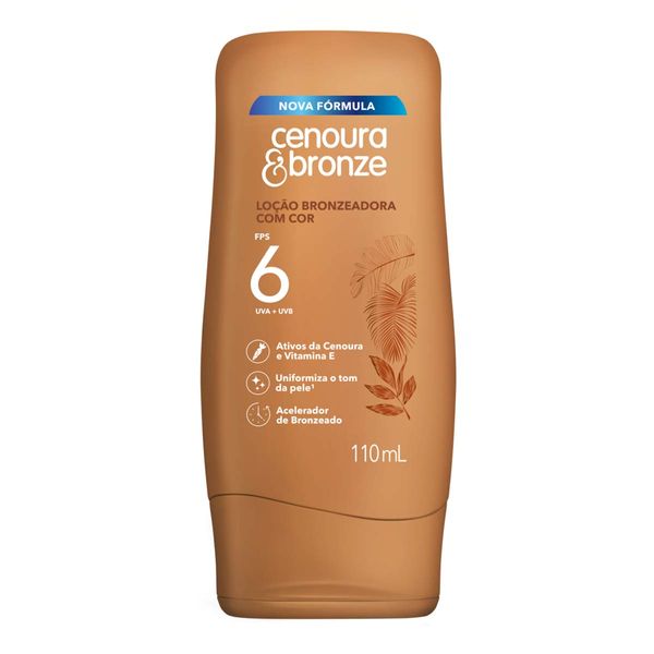 Bronzeador Loção com Cor FPS 6 Cenoura & Bronze Frasco 110ml