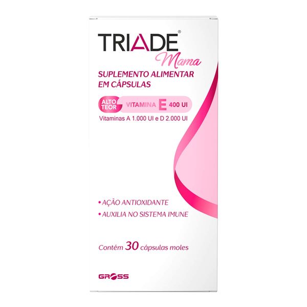 Suplemento Vitamínico Tríade Mama Gross 30 Cápsulas