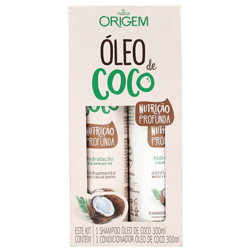 Origem Kit Shampoo + Condicionador Oleo De Coco Max 300M