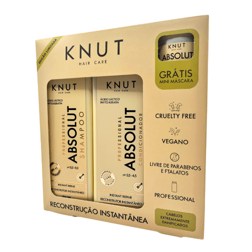 Kit Absolut Shampoo 250ml E Condicionador 200ml Knut