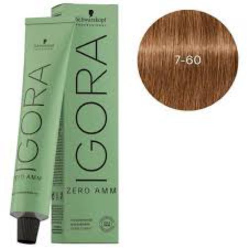 Schwarzkopf Igora Zero AMM 7-60 Louro Médio Chocolate Natural 60mL