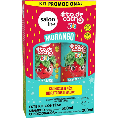 Salon Line Kit Shampoo + Condicionador Kids Morango #Todecachos
