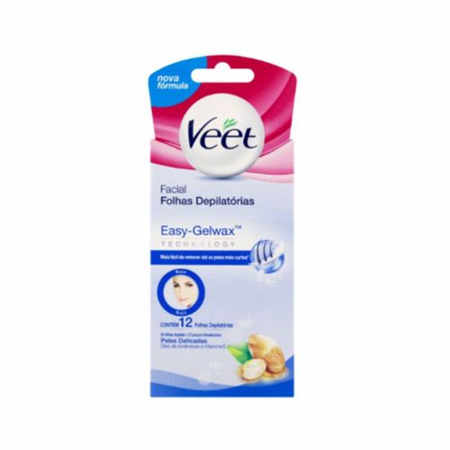 Cera Fria Facial Veet Peles Delicadas c/ 12 Folhas