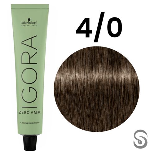Igora Zero Amm 4-0 Castanho Médio 60ml