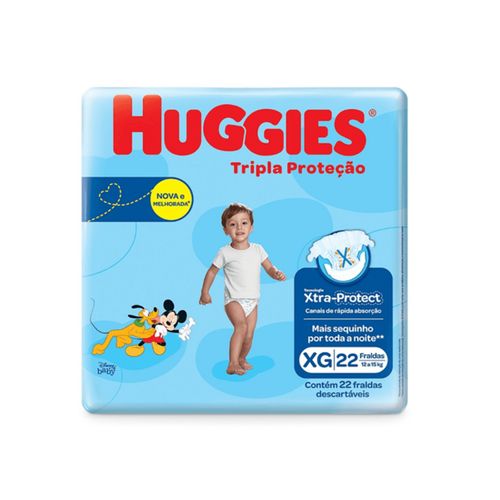 Fralda Huggies Tripla Proteção Jumbo (Xg) 22 Unidades