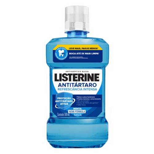Enxaguante Bucal Menta Listerine Antitártaro Frasco 500ml