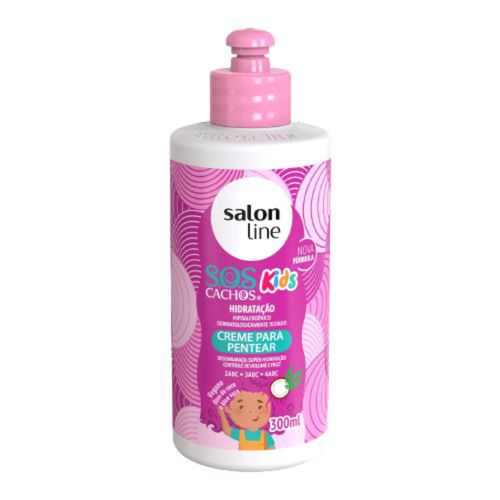 Creme Para Pentear Infantil Salon Line Sos 300ml Kids Umidificador