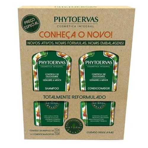 Shampoo 250ml + Condicionador 250ml Phytoervas Controle de Oleosidade