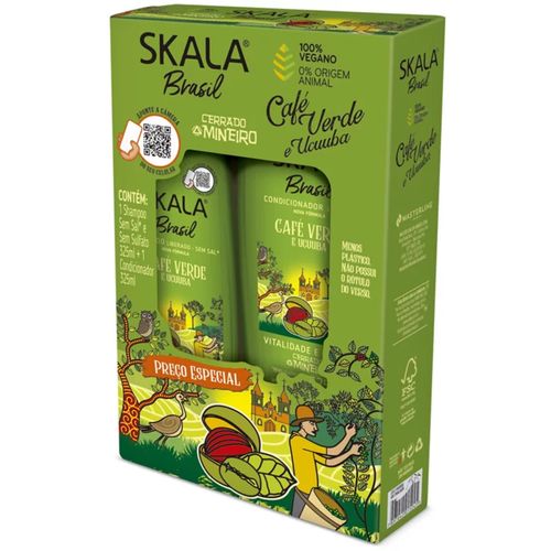 Shampoo + Condicionador Skala 325ml Café Verde