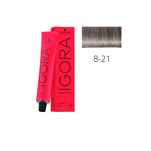 Schwarzkopf Igora Royal 8-21 Loiro Claro Fumo Cinza 60ml Schwarzkopf Igora Royal 8-21 Loiro Claro Fumo Cinza 60ml