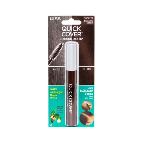 Retoque Capilar de Raiz Kiss New York Gray Hair Touch Up Castanho Escuro