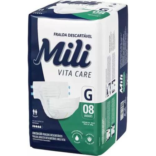 Fralda Geriatrica Mili Vita Care(G) 08 Unidades
