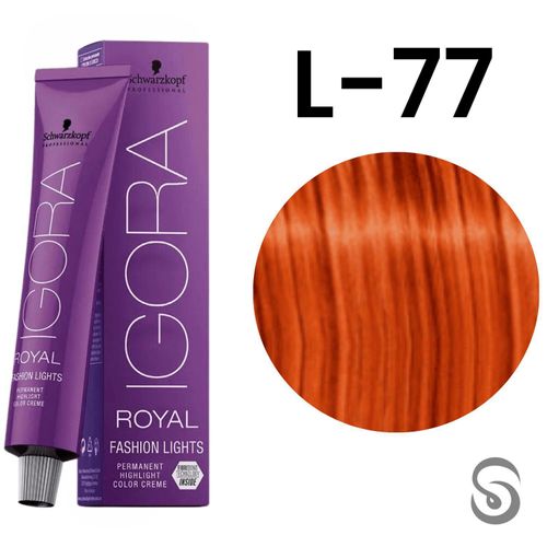 Coloração Igora Royal Ir - L-77 Fashion Lights Cobre 60ml Coloração Igora Royal Ir - L-77 Fashion Lights Cobre 60ml