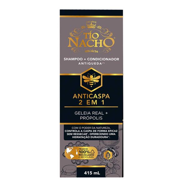Shampoo Antiqueda Tio Nacho Anticaspa 2 Em 1 415ml