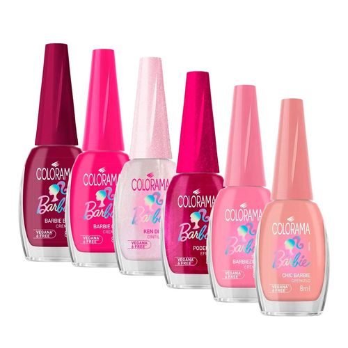 Kit-Esmalte-Colorama-Barbie-Boss-Poderosa-Barbie-Girl-Toda-Barbiezinha-Chic-Ken-Disse-8ml-Cada Kit-Esmalte-Colorama-Barbie-Boss-Poderosa-Barbie-Girl-Toda-Barbiezinha-Chic-Ken-Disse-8ml-Cada