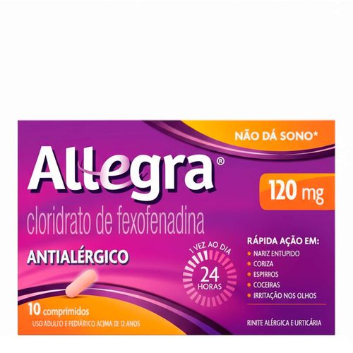 Antialérgico Allegra 120Mg 10 Comprimidos Revestidos