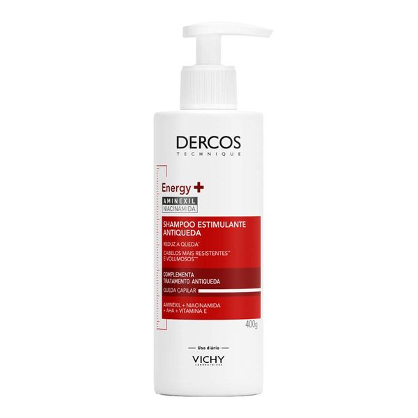 Shampoo Estimulante Vichy Dercos Energy+ Antiqueda Cabelos Fracos e Quebradiços 400ml