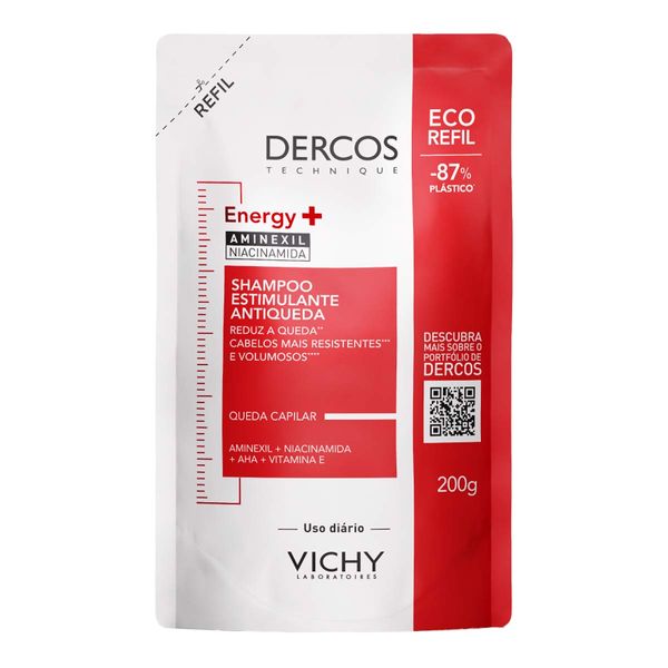 Shampoo Estimulante Vichy Dercos Energy+ Antiqueda 200ml Refil
