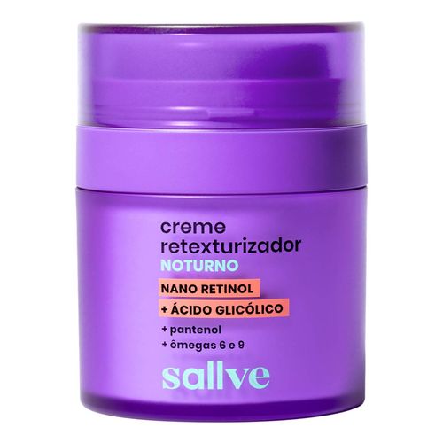 Creme Retexturizador Noturno Sallve Com Nano Retinol 30G