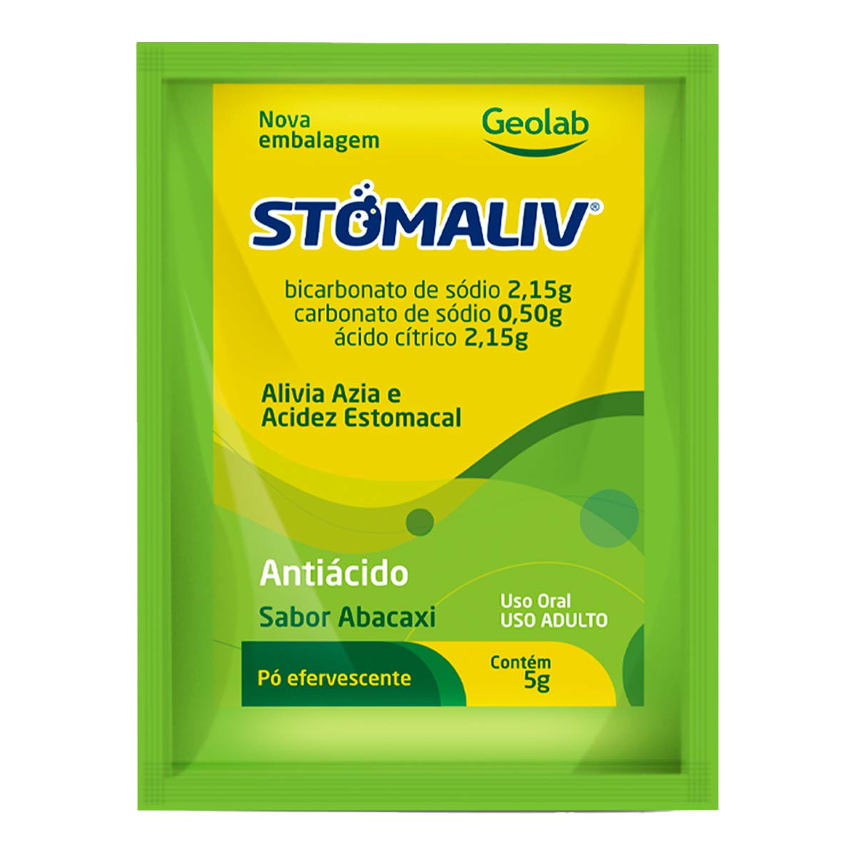 Antiácido Stomaliv Abacaxi Geolab 5g Po Efervescente