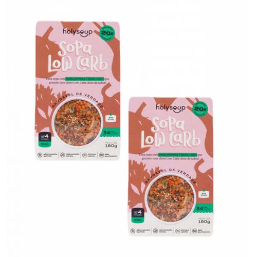 2x Sopa Low Carb - Sem Glúten - Holysoup - 180g