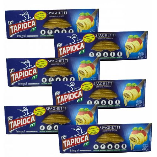 6x Macarrão Low Carb Integral Sem Glúten Di Tapioca Fit 400g 6x Macarrão Low Carb Integral Sem Glúten Di Tapioca Fit 400g