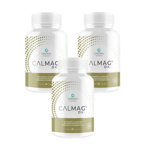 3x Calmag D K2 - 90 Cápsulas - Central Nutrition Sem Sabor
