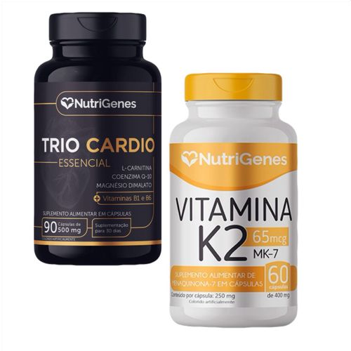 Trio Cardio + Vitamina K2 - MK-7 - Nutrigenes Trio Cardio + Vitamina K2 - MK-7 - Nutrigenes