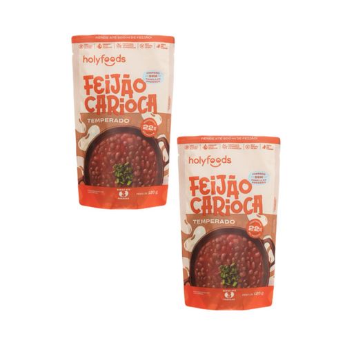 2x Feijão Carioca Temperado Pronto- Holysoup- 120g 2x Feijão Carioca Temperado Pronto- Holysoup- 120g