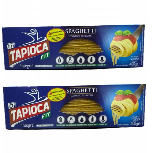 2x Macarrão Low Carb Integral Sem Glúten Di Tapioca Fit 400g