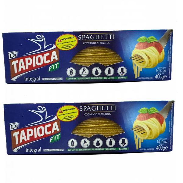 2x Macarrão Low Carb Integral Sem Glúten Di Tapioca Fit 400g