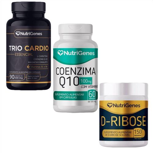 Trio Cardio + D- Ribose + Coenzima Q10 Coq10- Nutrigenes Trio Cardio + D- Ribose + Coenzima Q10 Coq10- Nutrigenes