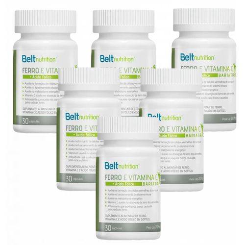 6x Belt Ferro Bariatric - Vitamina C + Ácido Fólico