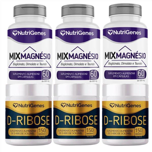3x Mix Magnésio + 3x D Ribose ATP - Nutrigenes