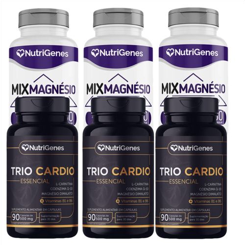3x Trio Cardio + 3x Mix Magnésio - Nutrigenes 3x Trio Cardio + 3x Mix Magnésio - Nutrigenes