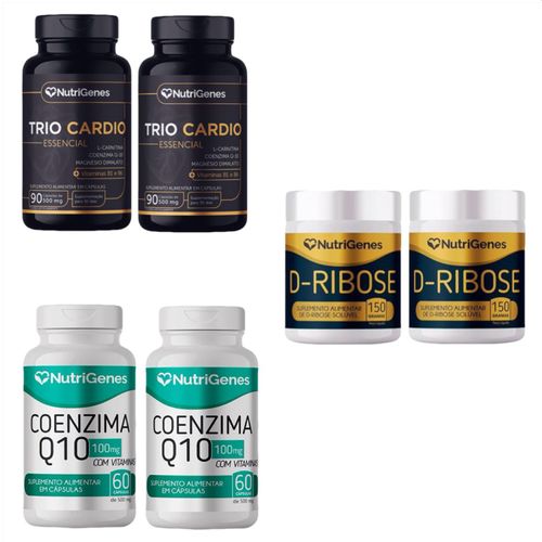 2x Trio Cardio + 2x D Ribose + 2x Coenzima Coq10- Nutrigenes 2x Trio Cardio + 2x D Ribose + 2x Coenzima Coq10- Nutrigenes