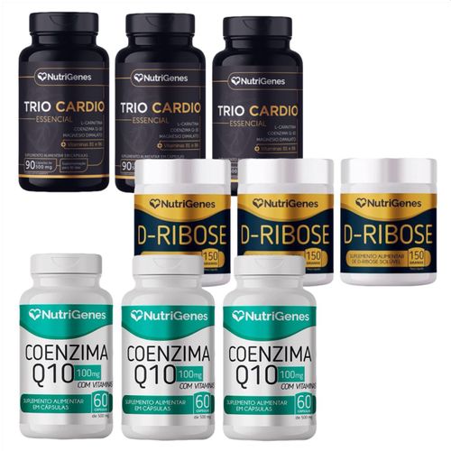 3x Trio Cardio + 3x D Ribose + 3x Coenzima Coq10- Nutrigenes 3x Trio Cardio + 3x D Ribose + 3x Coenzima Coq10- Nutrigenes
