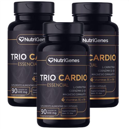 3x Trio Cardio- Magnésio- COQ10- L- Carnitina- Nutrigenes 3x Trio Cardio- Magnésio- COQ10- L- Carnitina- Nutrigenes