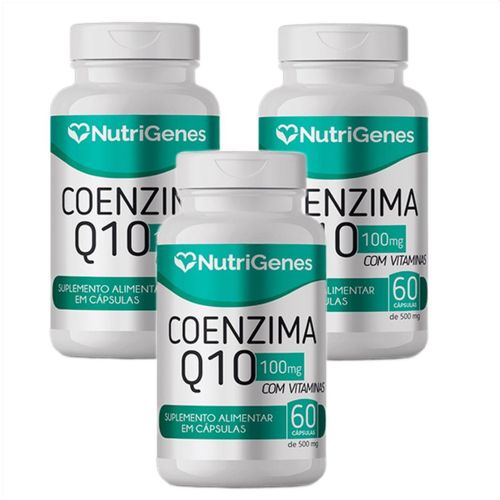 3x Coenzima Q10 Coq10 Nutrigenes -60 Caps. 100mg + Vitaminas 3x Coenzima Q10 Coq10 Nutrigenes -60 Caps. 100mg + Vitaminas