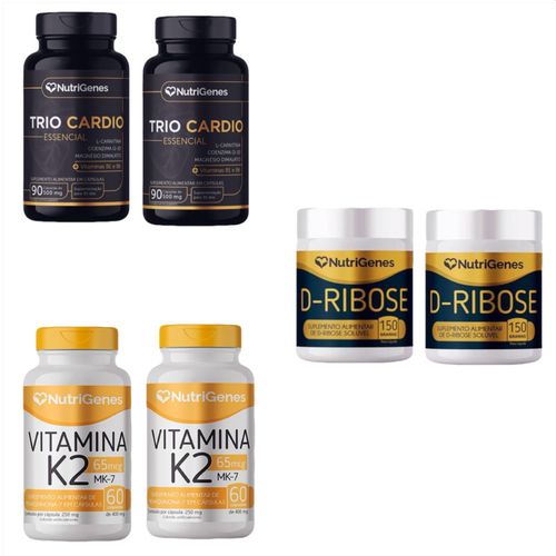 2x Trio Cardio+ 2x D Ribose+ 2x Vitamina K2 MK-7- Nutrigenes 2x Trio Cardio+ 2x D Ribose+ 2x Vitamina K2 MK-7- Nutrigenes