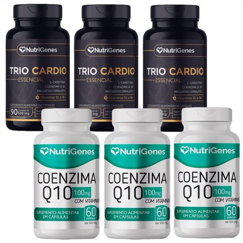 3x Trio Cardio + 3x Coenzima Q10 Coq10 - Nutrigenes 3x Trio Cardio + 3x Coenzima Q10 Coq10 - Nutrigenes