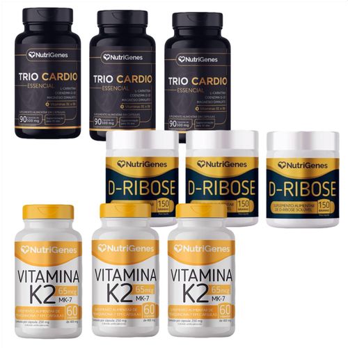 3x Trio Cardio+ 3x D Ribose+ 3x Vitamina K2 MK-7- Nutrigenes 3x Trio Cardio+ 3x D Ribose+ 3x Vitamina K2 MK-7- Nutrigenes