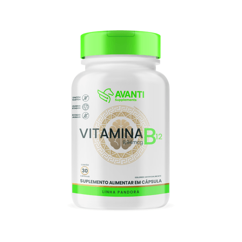 Vitamina B12 9,94mcg Suplemento Alimentar 30 Cápsulas Variação Sem Sabor