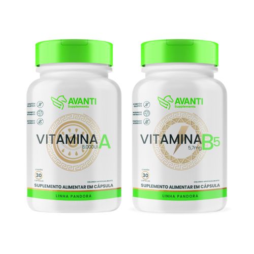 Kit Vitamina A + B5 Suplemento Alimentar - Avanti Supplements Kit Suplemento Alimentar A + B5